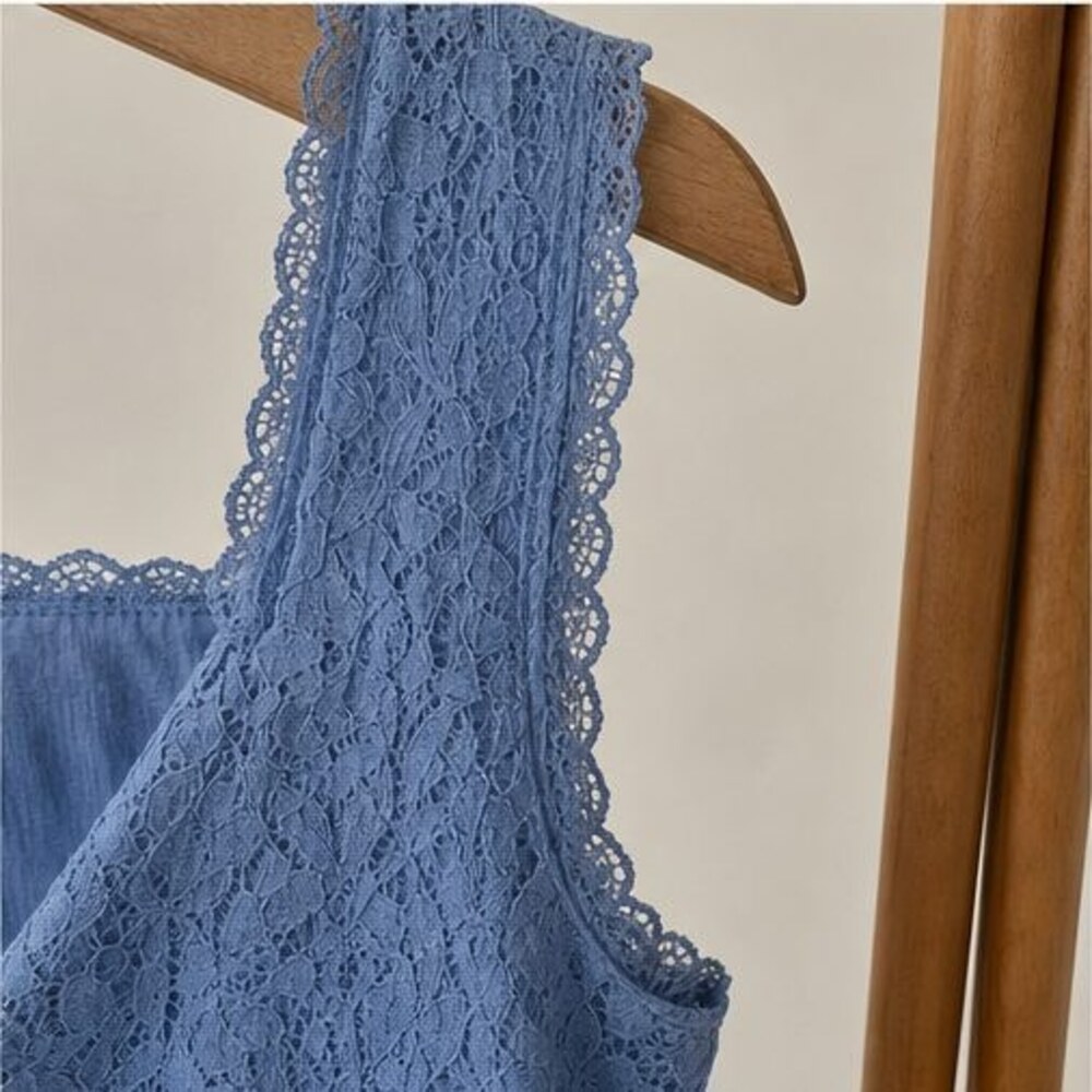 Blue Smocked Top - Picture 5 of 6